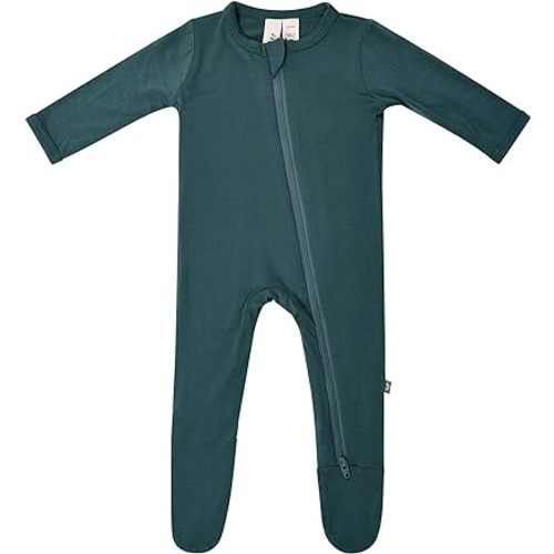 KYTE BABY Soft Bamboo Rayon Footies, Zipper Closure, 0-24 Months - Preemie - Emerald