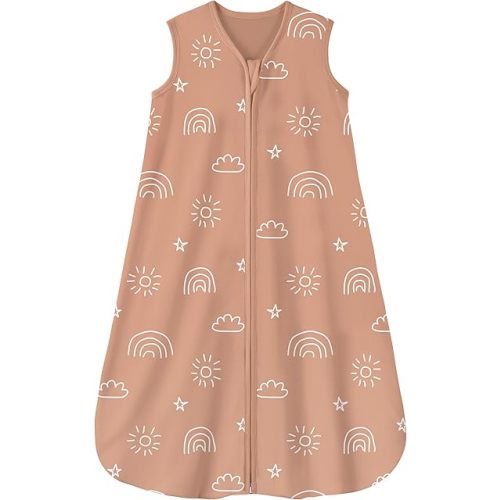 Yoofoss Baby Sleep Sack 6-12 Months 0.5 TOG Baby Wearable Blanket, 100% Organic Cotton Infant Toddler Sleeping Sack 2-Way Zipper Lightweight Sleep Sack, Grizzly