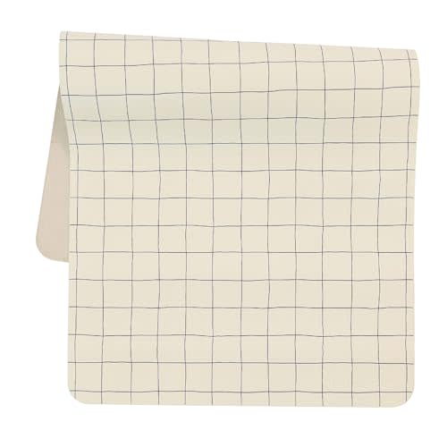 Ava + Oliver Vegan Leather Baby Changing Mat (16 X 30 in) - Multipurpose Wipeable and Portable Diaper Changing Pad - Foldable for Travel (Blue Check)