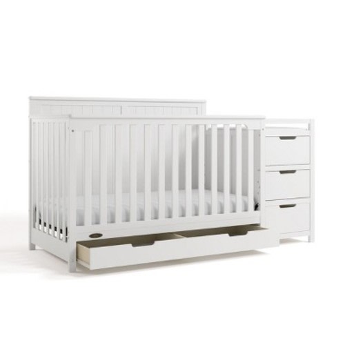 Graco Hadley 5-in-1 Convertible Crib and Changer with Drawer White