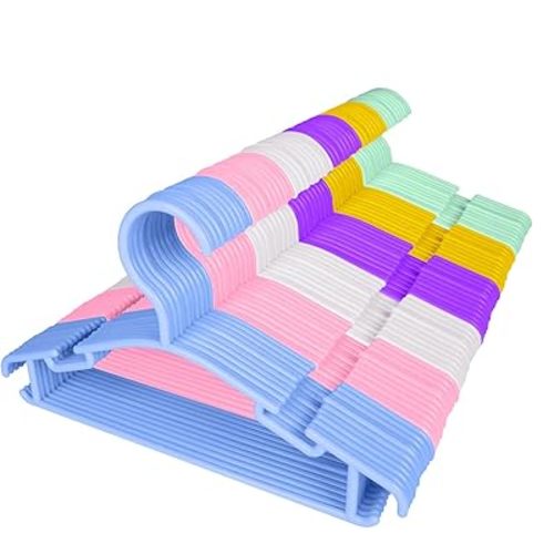 GoodtoU Kids Hangers Clothing Kids Plastic Hangers Bulk 60 Pack Toddler Clothes Hangers Infant Toddler Hangers for Closet