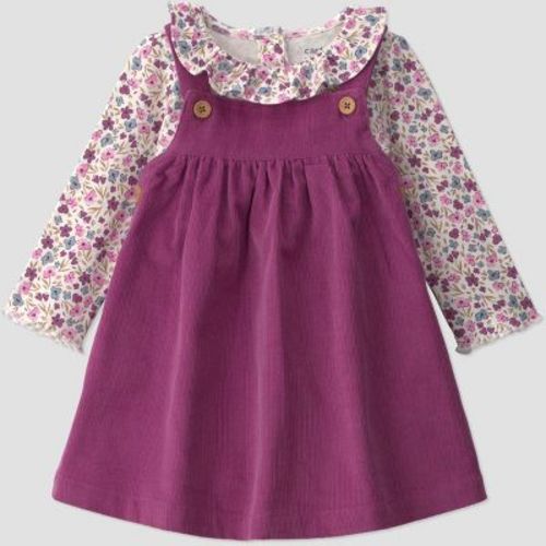 Carter's Just One You® Baby Girls' 2pc Long Sleeve Bodysuit and Cord Skirtall Set - Plum 18M