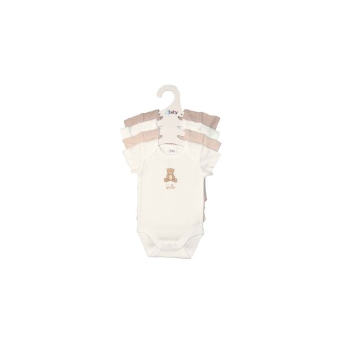 4baby Bodysuit 4 Pack Bear Mutli | Baby Bunting AU