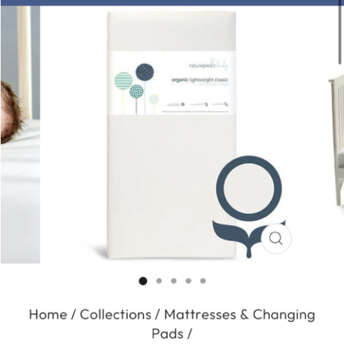 Naturepedic MC24 Organic Cotton Lightweight Classic Seamless Crib Mattress