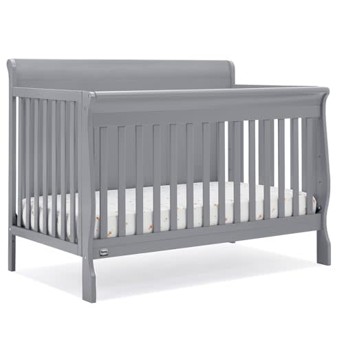 Delta Children Simmons Kids Carter 6-in-1 Convertible Crib - Greenguard Gold Certified, Grey