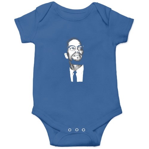 Malcolm X Onesies Kids's Short Sleeve Onesie 12M Royal sold by ParisDGarrison | SKU 159496299 | Printerval