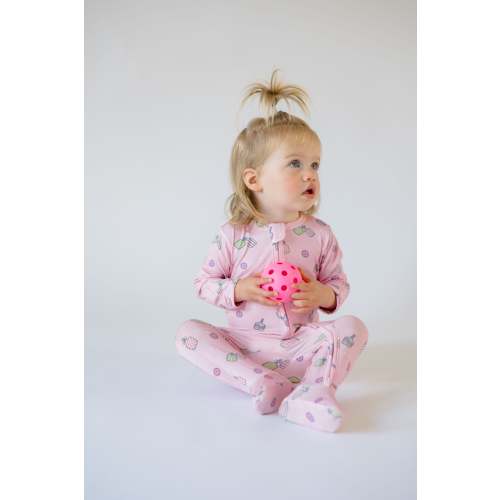 Paddle Pals Bamboo Footie- Pink