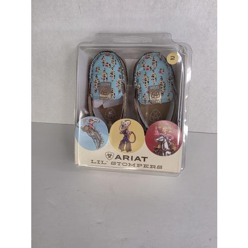 Ariat Lil' Stompers Piper Size 2 Little Girl's Moccasins NEW