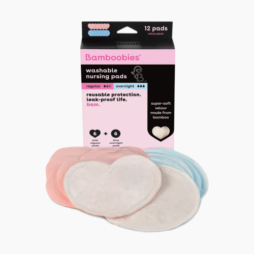 Bamboobies Washable Nursing Pads (6 Pair) Variety Pack