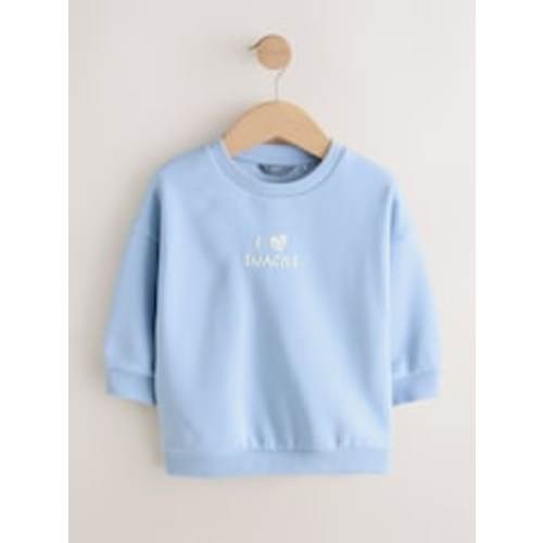 Buy Blue I Love Snacks Printed Crew Neck Sweat Top (3mths-7yrs) from Next USA