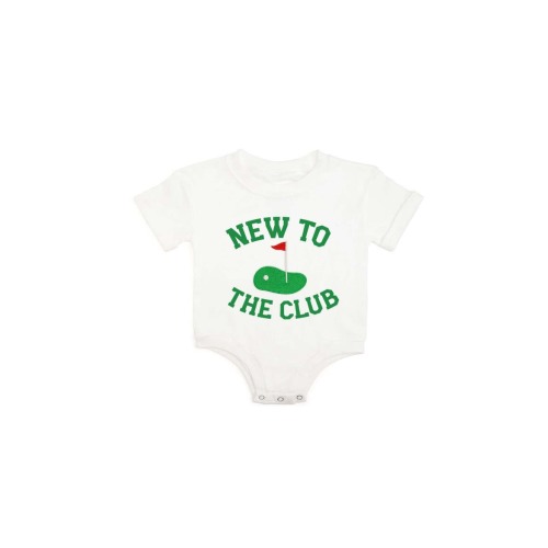 New To The Club Patch Short Sleeve Romper