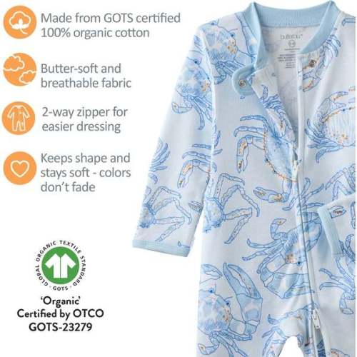 Shadow Footless Sleep and Play, happy snappy - butterblu | Maisonette