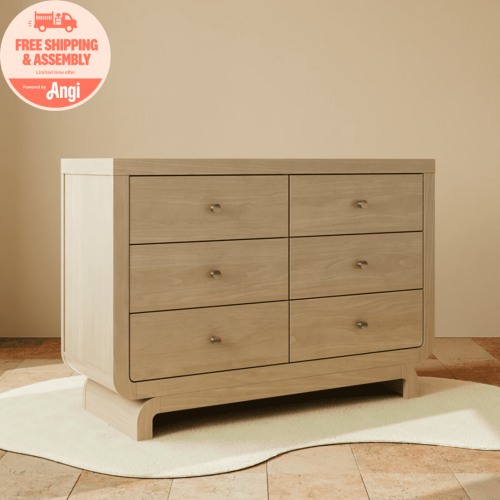 Art of Nursery by Storkcraft Santorini 6 Drawer Nursery Double Dresser, Driftwood