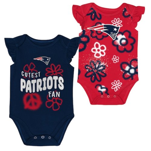 Girls Newborn & Infant New England Patriots Outerstuff The Sunshine Two-Piece Bodysuit Set
