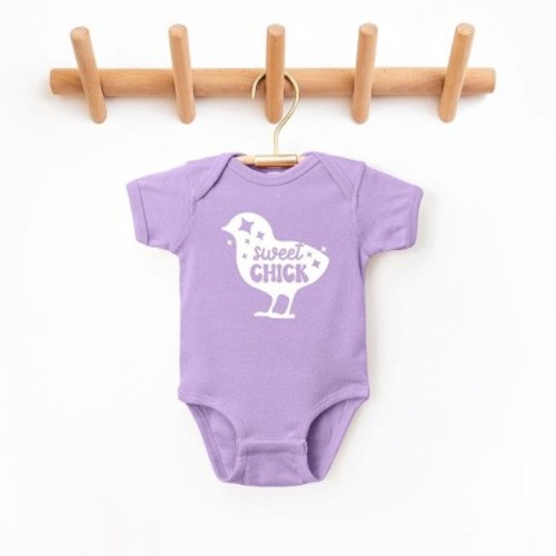 The Juniper Shop Sweet Chick Chick Baby Bodysuit - 6 Month - Lavender
