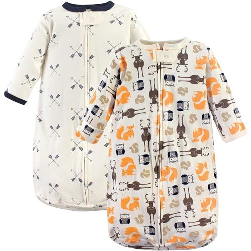 Hudson Baby Unisex Baby Cotton Long-Sleeve Wearable Sleeping Bag, Sack, Blanket