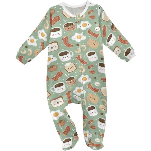 Baby Sleepers For Girl Boys Leopard Skin Print Cotton Rompers Pajamas One-Piece Footies For 0-24 Months