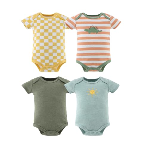 The Peanutshell Baby Boy Bodysuits - Newborn 0-24 Months Baby Boy Clothes, 100% Cotton Infant Outfits - Cozy Neutrals