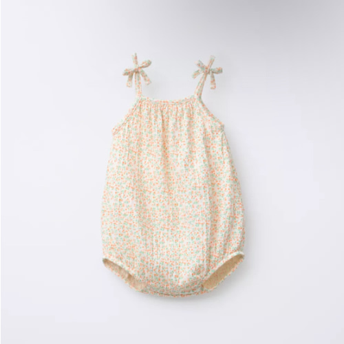 TEXTURED FLORAL BODYSUIT - Light ecru | ZARA Canada
