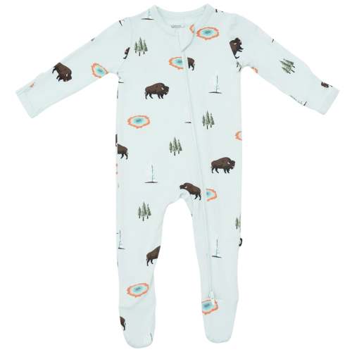 Zippered Footie - Yellowstone – Bumps N Bundles
