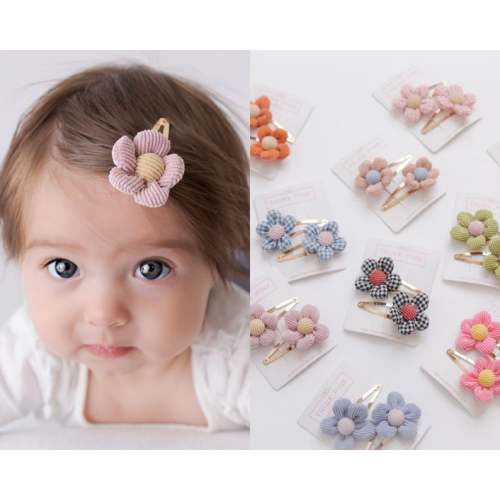 Puff FLOWER Hair Clip Toddler Hair Bow Girls Hair Clips - Etsy