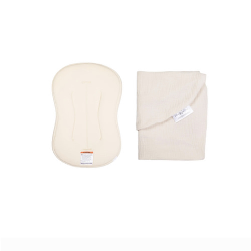 Lounger Curve + Muslin Cover Set | Natural