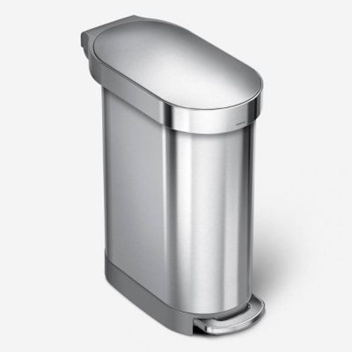 simplehuman 45L Slim Step Steel Trash Can