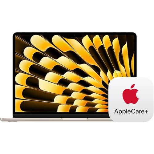Apple 2025 MacBook Air 13-inch Laptop with M4 chip: Built for Apple Intelligence, 13.6-inch Liquid Retina Display, 24GB Unified Memory, 512GB SSD Storage, Touch ID; Starlight with AppleCare+ (3 Years)