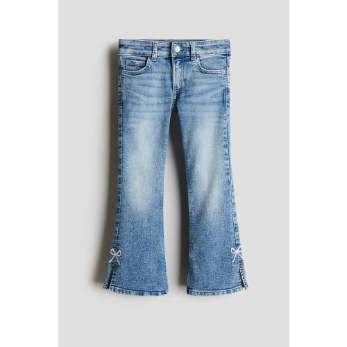 (SIZE 6X) EMBROIDERED-DETAIL FLARED JEANS