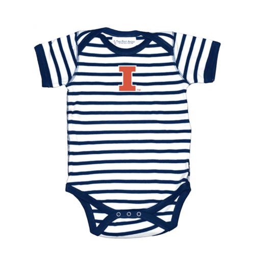 Illinois Illinois Fighting Illini NAVY/WHITE Baby Skylar One Piece - 10190551