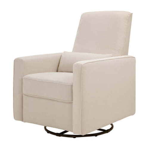Piper Recliner & Swivel Glider - Cream With Cream Piping