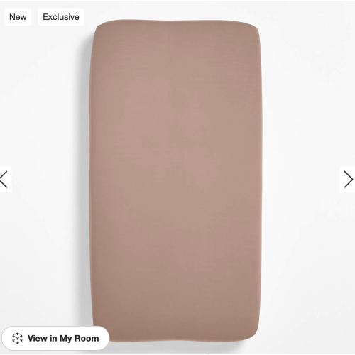 Supersoft Violet Rose 100% Organic Cotton Gauze Baby Crib Fitted Sheet