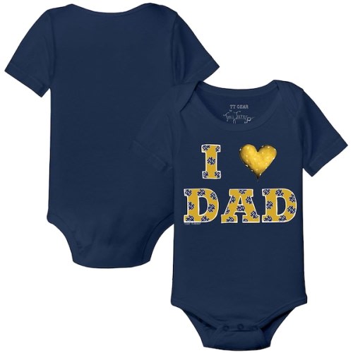 Notre Dame Fighting Irish Tiny Turnip Infant I Love Dad Bodysuit - Navy
