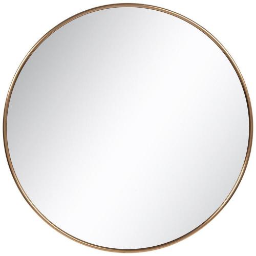 Gold Round Metal Wall Mirror