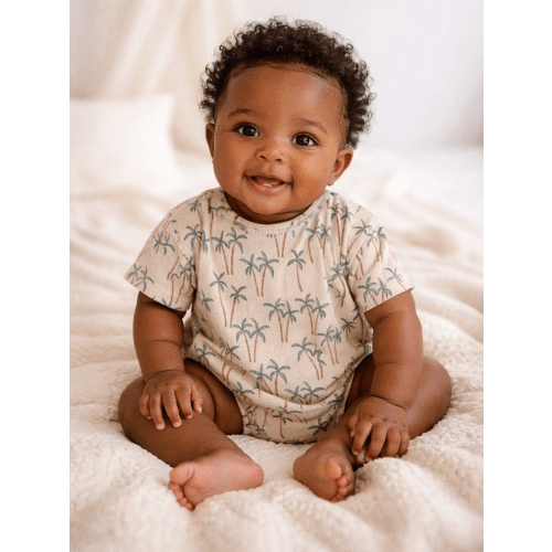 Palm Tree / Organic Pointelle T-Shirt Bubble – SpearmintLOVE