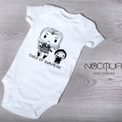The Witcher Baby Bodysuit - Baby clothes with fantasy character - Child of surprise Baby announcement idea