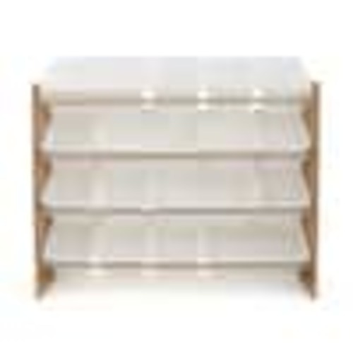 Humble Crew Journey Natural/White Super-Sized Toy Storage Organizer with 16 Storage Bins WO166