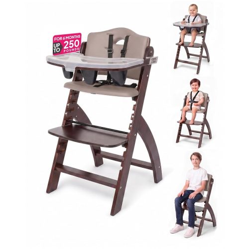 Abiie Beyond Junior Convertible Wooden High Chair with Removable Tray