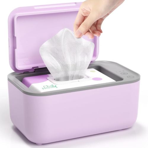 Baby Wipe Warmer, Wipe Warmer and Baby Wet Wipes Dispenser, Diaper Wipe Warmers with 3 Heat Modes and Large Capacity for Babies Pets, New Moms (Purple)