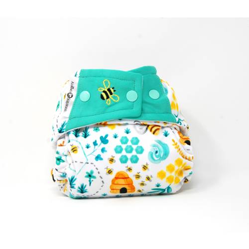 Honey Bees Cloth Diaper Cover or Pocket Diaper (One Size) Baby Shower Gift