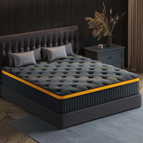 NISIEN Upgraded Twin Size Mattress, 12 Inch Luxury Hybrid Mattress in a Box, Cooling Gel Memory Foam Pocket Spring Medium Firm Mattress for Back Pain Relief, Enhanced Edge Support, 365 Night Trial