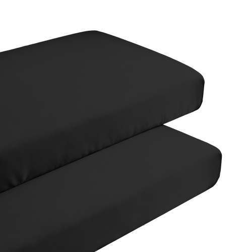 Lorviah 2 Pack Fitted Crib Sheet, 28"x 52" Ultra Soft Microfiber Crib Sheet for Boys & Girls, Black