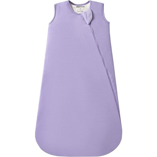 1.0 Tog Baby Sleep Sack, Wearable Blanket for Infants & Toddlers, Bamboo Rayon, 2-Way Zipper, Sleeping Bag for Newborn Babies, Lightweight for Spring & Autumn,Purple,S