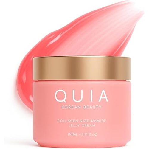 QUIA Collagen Jelly Cream – Lightweight Gel Moisturizer for Glowing, Plump Skin – With Niacinamide and Peptides – Korean Skincare for Daily Hydration