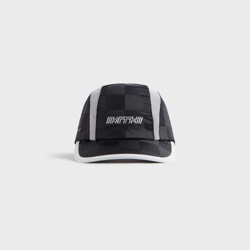 Kith Kids Checkered Satin Camper Cap - Black