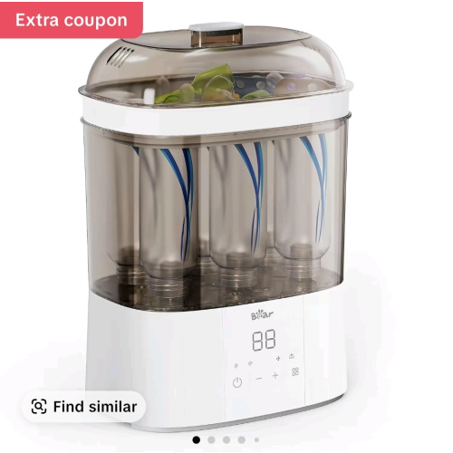 Bear Bottle Sterilizer and Dryer, 2 Layers Large Electric Steam Baby Bottle Sterilizer, Fast Bottle Sanitizer and Dryer for All Bottles & Accessories, Time-Saving Design - TikTok Shop