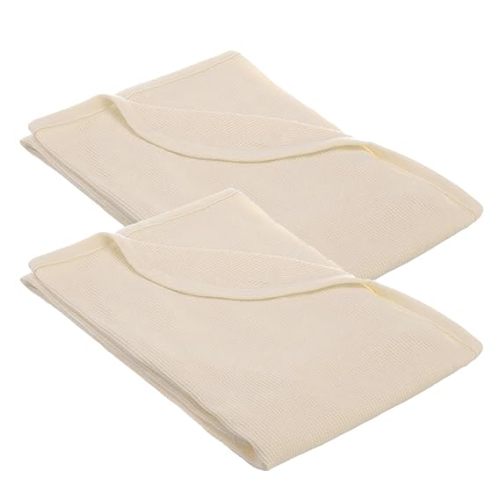 American Baby Company 100% Cotton Thermal Waffle Swaddle Blanket (30" x 40"), Soft, Breathable & Stretchy, Cream, for Boys and Girls, Perfect for Swaddling, Travel and Gifting
