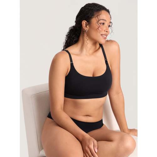Cotton Scoop Neck Nursing Bralette