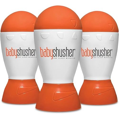 Baby Shusher Portable Sound Machine - White Noise Sound Machine, Baby Soother for Sleeping, Newborn Essentials for Crib, Battery Operated Hush, Travel Friendly - 3 Count