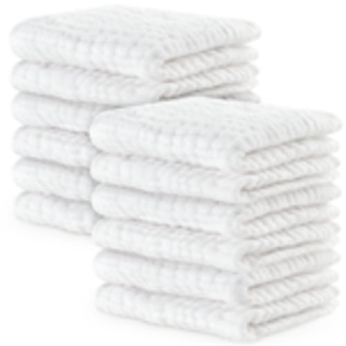 Muslin Washcloths in White – Comfy Cubs